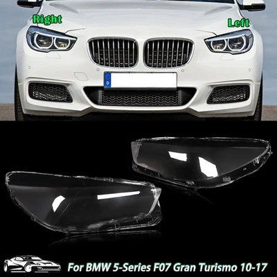 Pair Clear Headlamp Headlight Lens Covers For BMW 5 Series 535i GT F07 2010-2017 Foto 1 de 4
