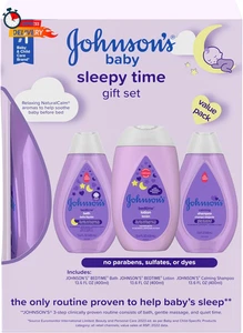 Johnson's Baby Sleepy Time Gute-Nacht-Geschenkset mit entspannenden natürlichen Ruhearomen, Be - Bild 1 von 9