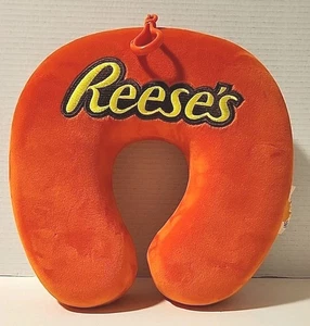 Officially Licensed Hershey Reese's Peanut Butter Cup Travel Neck Pillow Orange - Picture 1 of 4