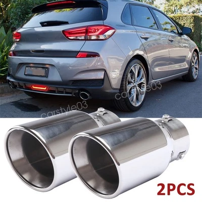 2X Car Exhaust Pipe Tip Rear Tail Throat Muffler Tailpipe For Hyundai Elantra GT Foto 1 de 4