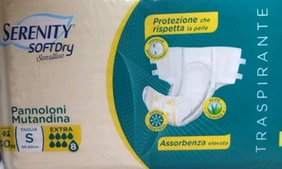 120 Pannoloni Serenity Taglia S  4 Pacchi Da 30 Pezzi Extra 8 Gocce... - Immagine 1 di 2