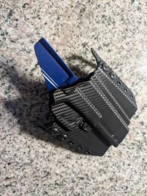 Funda Spara OWB Oculta Nivel 1 - Glock 17 - Óptica - Fibra de Carbono/Azul Foto 1 de 3