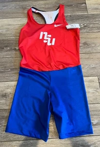 Nike Men’s NSU Digital Unitard Compression Running Suit Red Blue CV3079-657 - Picture 1 of 4