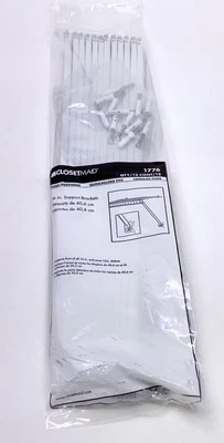 Closetmaid Bracket Shelf Organizer Support Brackets 12 Pack White 16" Hardware - Image 1 of 4