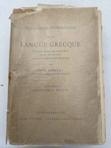 Dictinnaire étymologique de la langue grecque étudiée dans ses - Picture 1 of 1