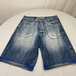 Pantalones Cortos Denim Regal Jeans Para Hombres W36 Y2K Años 90 Azul Claro Hip Hop Sueltos - Imagen 1 de 11