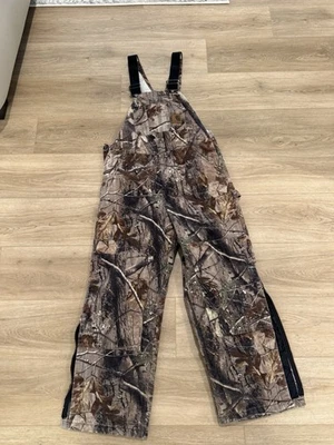 Carhartt R54 CAP Quilt Lined Insulated Double Knee Bib Overalls Realtree 34x30 - Image 1 of 4