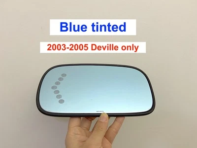 2003-2005 Cadillac Deville Driver Side Left Mirror Glass Heated Turn Signal Blue - Image 1 of 3