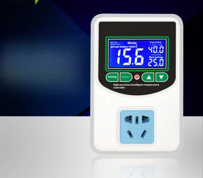 Digital Thermostat Temperature Controller SwitchMicrocomputer Socket NTC Sensor - Image 1 of 4