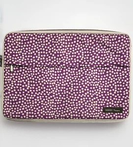 Lotta Jansdotter for TARGUS Laptop Computer Bag Case Purple Beige Zipper - Photo 1/5