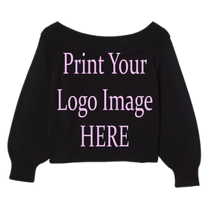 Custom Printing Women's Off Shoulder Sweaters All Sizes Available - Picture 1 of 1