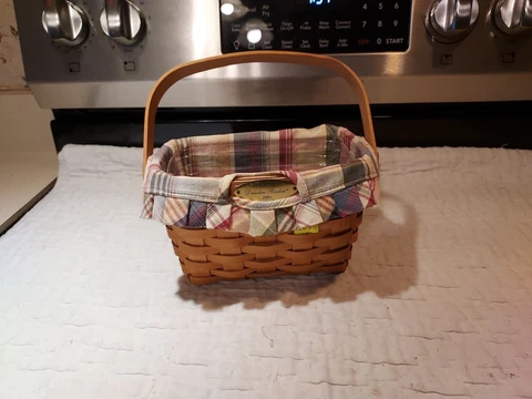 2001 Longaberger Dresden BASKET combo liner and protector Cover