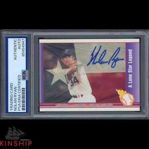 Nolan Ryan signed 1991 Pacific Trading Card PSA DNA Slab Baseball HOF Auto C4039 - Picture 1 of 1