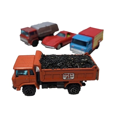 Lote de 4 vehículos Yatming camión de volteo de carbón de cola de desecho Chevy Racer acero de colección Foto 1 de 4