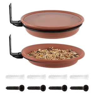 Wall Hanging Bird Feeder Bowl Tree Mounted Bird Bath Spa Include 2 Bird Trays - Picture 1 of 6