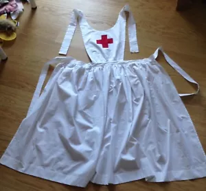 VAD Uniform Style Full Apron Nurse Handmade WW1 WWI Historical Costume - Picture 1 of 3