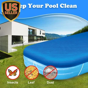 Rectangular Pool Cover, Fits 120 in X 72 in Inflatable Rectangle Swimming Poo... - Picture 1 of 12