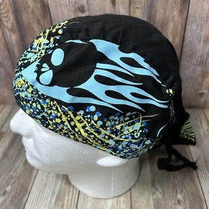 Road Hog Fly-danna Skull Flames Biker Motorcycle Doo Rag Cap Bandana NWT - Picture 1 of 8