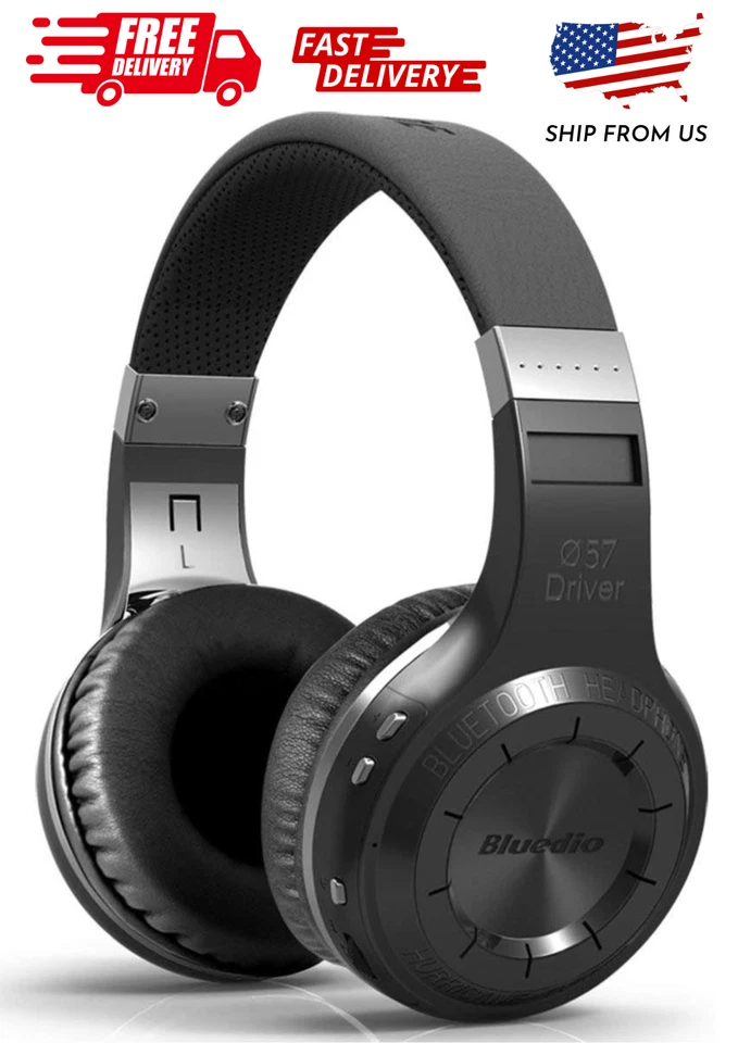 Беспроводные стереонаушники Bluedio HT Turbine Bluetooth 4.1, черные - Изображение 1 из 4