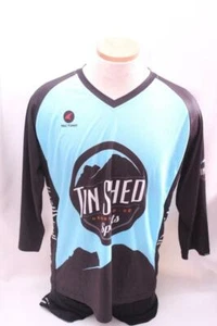 New Pactimo Men's Jersey Cycling Bike Medium 3/4 Sleeve Baggy MTB Tin Shed Black - Picture 1 of 2