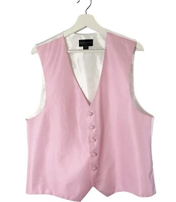 PRONTO UOMO Vest Men's Medium Pink  Button-Up Formal Wedding - Image 1 of 3