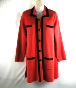 FLawless Orange MISOOK long cardigan jacket top unique Textured S - Picture 1 of 5