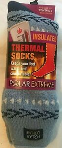 Polar Extreme INSULATED Thermal Men or Women's Socks M6-12 or W5-9 Shoe Size