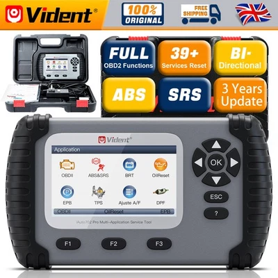 Vident iAuto702Pro OBD2 Scanner Bidirectional Scan Tool Car IMMO Key Programming