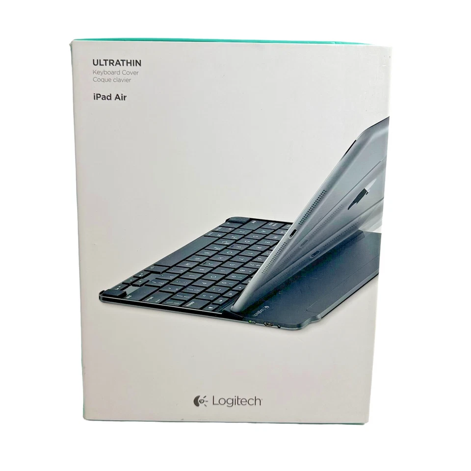 Logitech Ultrathin Apple iPad Air Magnetic Clip On Keyboard Cover Case - Image 1 of 2