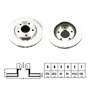 Pair Brake Discs PD695NP MR510966 0 986 479 604 203060 6005537 60537 DI543 - Picture 1 of 2