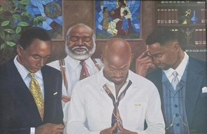 Take It to The Lord III by Henry Lee Battle African American Men Black Art Print - Picture 1 of 6