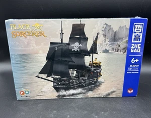 1424 Teile Schwarz Zauberer Piratenschiff Bausteine Skelett Geist Modell Steine - Bild 1 von 5