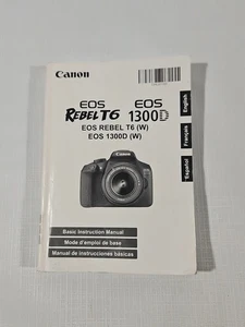 Canon Rebel T6 EOS 1300D Instruction Owners Manual Book  - Picture 1 of 4