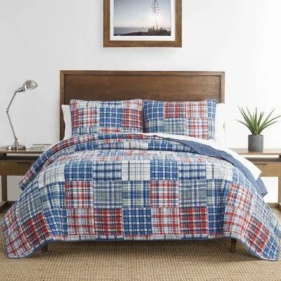 Nautica All Season Cotton Blue Twin Quilt Set - Image 1 of 3