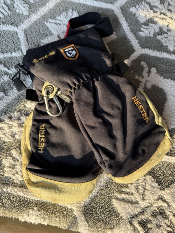 Hestra Army Leather Gloves Mittens Size 9 Gore-TEX Waterproof Long-Cuffed Snow - Image 1 of 4