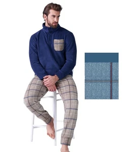 Pigiama uomo in caldo PILE coral Karelpiu' KF9360 - Picture 1 of 1