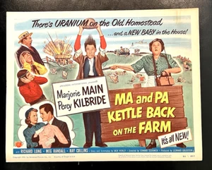 MA AND PA KETTLE BACK ON THE FARM 1951 ORIG LOBBY CARD SET, MARJORIE MAIN - Picture 1 of 8