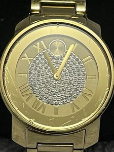 Movado Bold Women's Watch Gold Tone Luxe Silver Dial Swiss Quartz - Picture 1 of 11