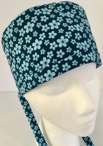 Floral Lined Medical Scrub Cap Surgery Chef Dental Veterinarian Chemo Hat - Picture 1 of 4