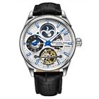 Stuhrling 3918 1 Legacy Automatic Skeleton Dual Time Am/Pm Leather Mens Watch