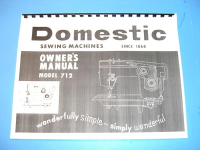 Domestic Model 712 Sewing Machine Instruction Manual - Printed - Image 1 of 2