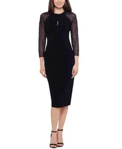 Betsy & Adam Beaded-Sleeve Midi Dress Size 6P - Bild 1 von 2