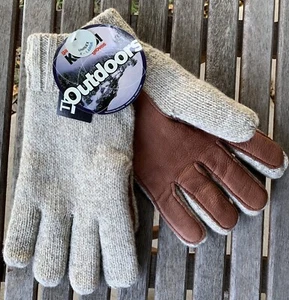 Vntg Kombi Wool Gloves Leather Multilayer Outdoor Unisex XL NWT Winter Work - Picture 1 of 8