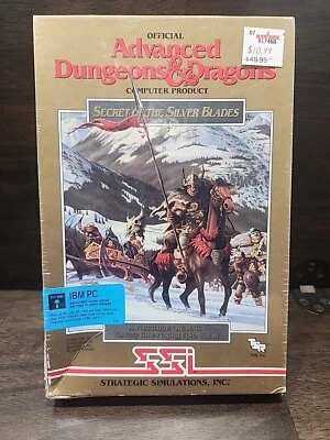 Advanced Dungeons and Dragons Secret of the Silver Blades IBM PC 5.25" *SEALED* - Image 1 of 4