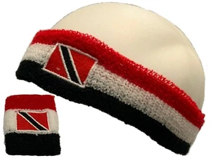 TNT Trinidad Sport Sweat Sweatband Headband Wrist Gym Stretch Head Band Tobago - Picture 1 of 3