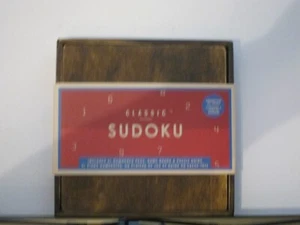 Wooden Sudoku/Classic Wooden Sudoku Game Brain Teaser Travel Size-New - Picture 1 of 2