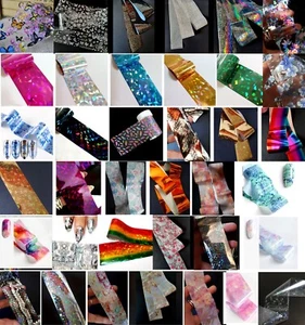 Nail Art Transfer Foil, 100cm Nail Foil Foils, *Buy 3 Get 2 Free* - Picture 1 of 50