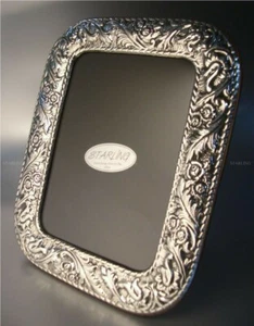 Heavy Victorian Photo Frame Silver Frame 925 Sterling Silver Bildmaß 13x18 (T2) - Picture 1 of 8