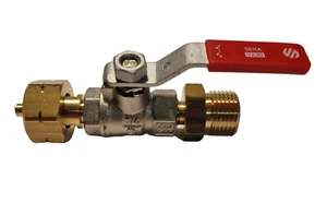 Kugelhahn für Flüssiggasflasche. Verlängerung. Ball valve for LPG gas cylinder. - Picture 1 of 4