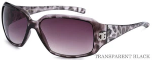Gafas de sol de moda estilo vintage Sqaure alta moda - negras transparentes - Imagen 1 de 4